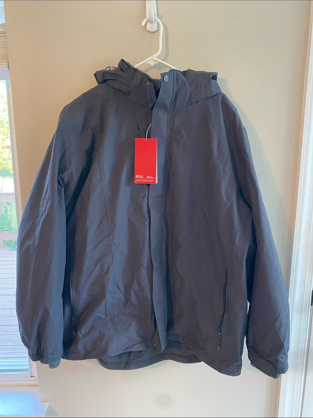 Men's Hooded Rain Jacket — Black
